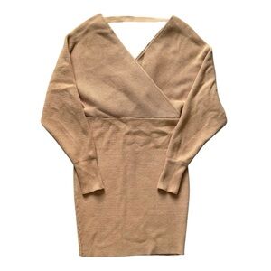 Elegant Tan Mini Dress